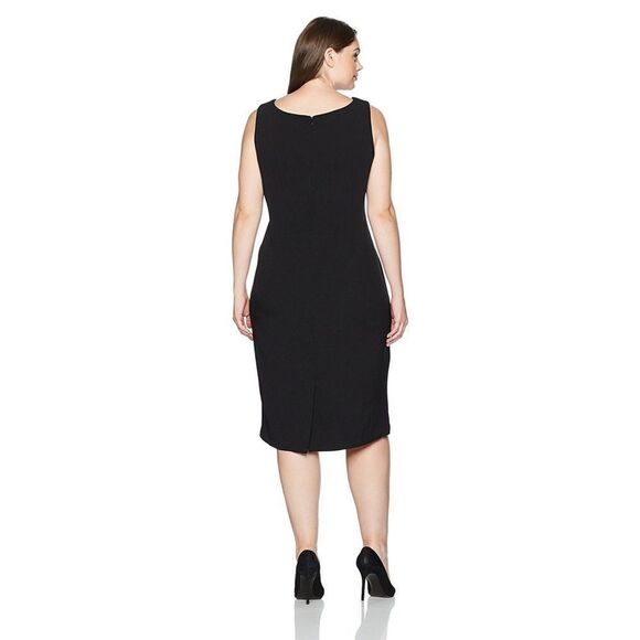 New! DANNY & NICOLE 2-Piece Lace-Trim Black Jacket and Dress Size 18W DN Designs - Picture 4 of 7